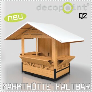 Markthütte Q2 - 2,13 x 2,13m - Aufbau mit 2 Personen in ca. 15min