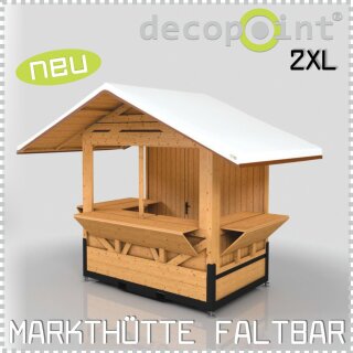 Markthütte 2XL 7,00m x 2,40m - Aufbau mit 2 Personen in ca. 30min