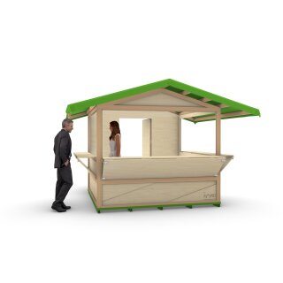 ECO Basic Markthütte 2,50m x 2,45m - Aufbau mit 2 Personen in ca. 20min